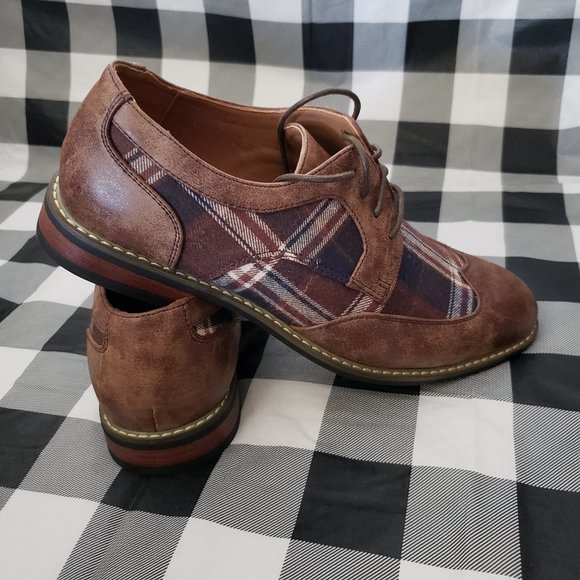 Parrazo Other - New Mens Parrazo dress shoes wingtip plaid Sz 9